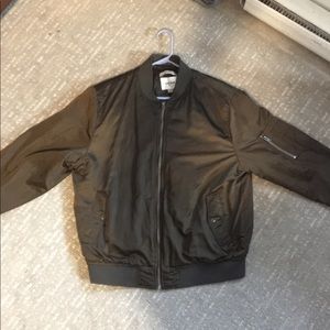 Shiny Brown Bomber Jacket